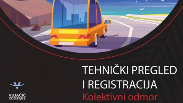 Tehnički pregled i registracija vozila neće raditi od 01.02. do 13.02. zbog kolektivnog odmora.