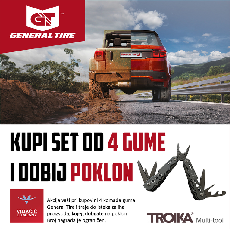 Buy a set of 4 GENERAL TIRE tires and get a free gift!