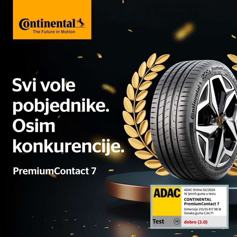 ADAC summer tyre test win of our Continental PremiumContact 7!