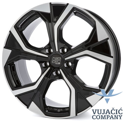 18x8.0 114.30x5 MSW 43 Gloss Black Full Polished - ALU FELGA