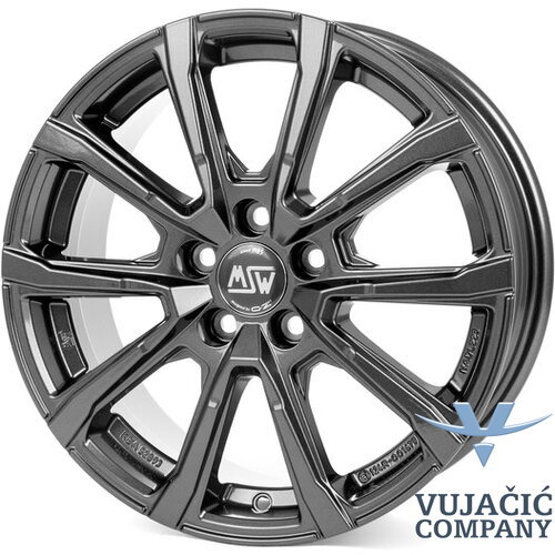 16x6.5 112.00x5 MSW 79 Gloss Dark Grey - ALU FELGA