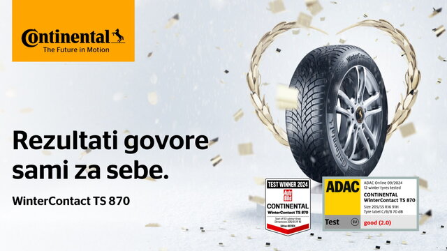 Continental WinterContact TS 870 Dominates the ADAC Winter Tire Test 2024 as Test Winner