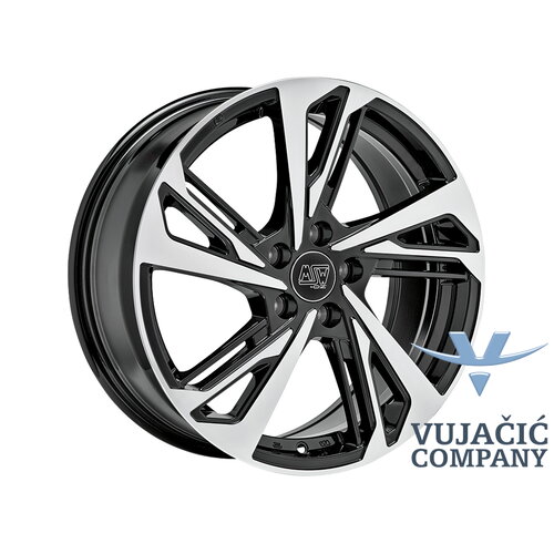 17x7.0 114.30x5 MSW 60 Gloss Black Full Polished (ECE) - ALU FELGA