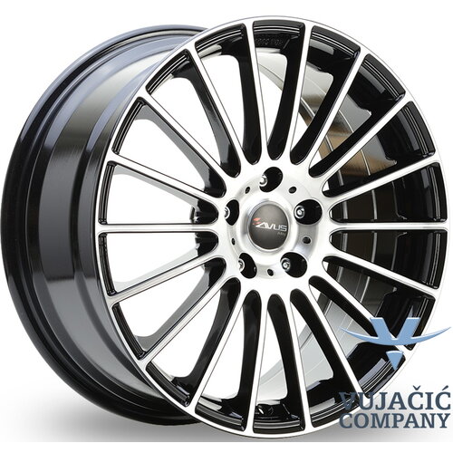 18x8.0 112.00x5 AVUS AC-M03 Black Polished - ALU FELGA