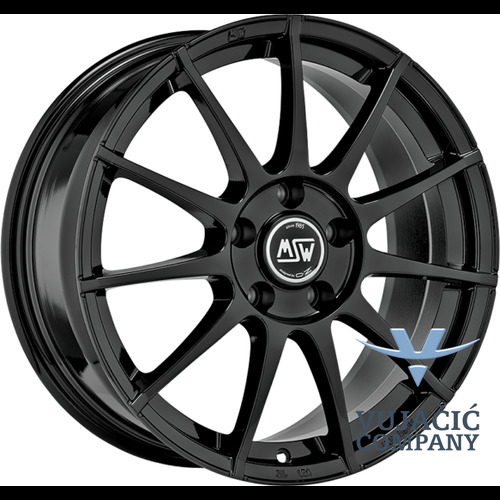 16x6.5 114.30x5 MSW 85 GLOSS BLACK - ALU FELGA